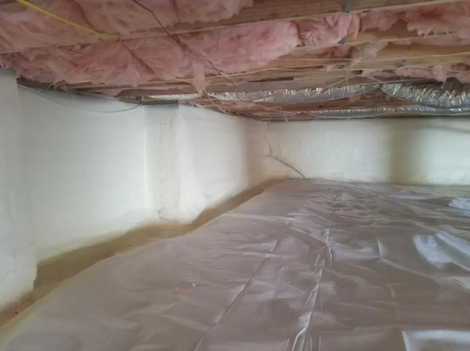 Crawl space encapsulation with closed-cell spray foam for Metal Roof Coating in Columbia